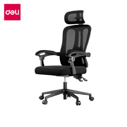 เก้าอี้สำนักงาน DELI KF263-J-BK-01 สีดำ_0